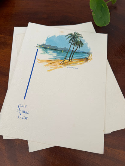 VINTAGE 60S MENUS FROM A CRUISE SHIP