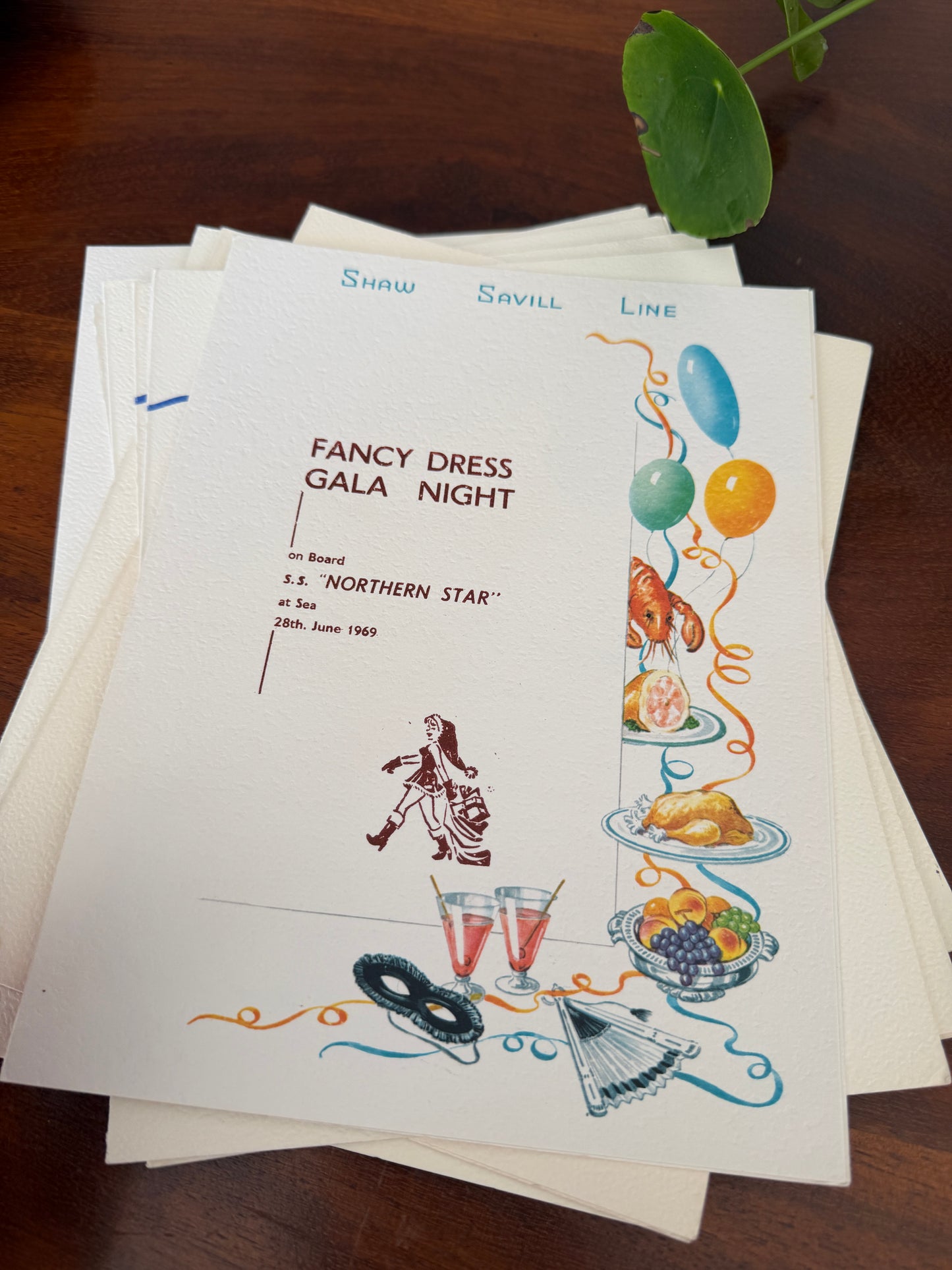VINTAGE 60S MENUS FROM A CRUISE SHIP