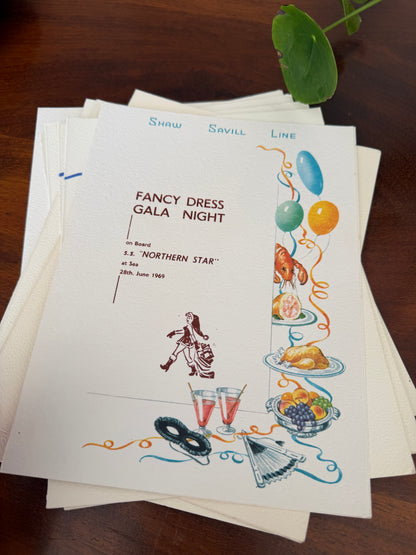 VINTAGE 60S MENUS FROM A CRUISE SHIP
