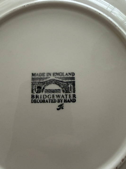 RARE EMMA BRIDGEWATER BLACK SALMON PLATES x 2