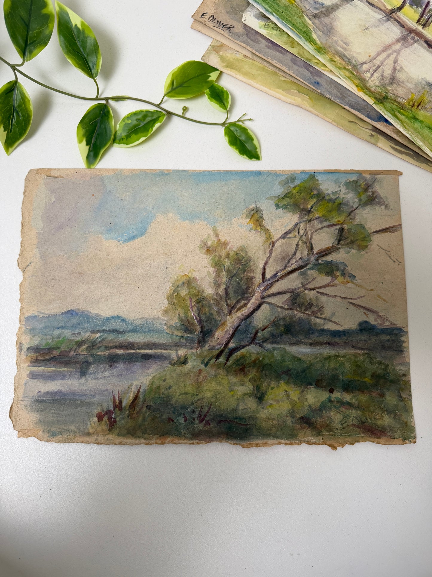 VINTAGE WATERCOLOUR LANDSCAPE PAINTING