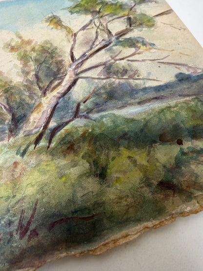 VINTAGE WATERCOLOUR LANDSCAPE PAINTING