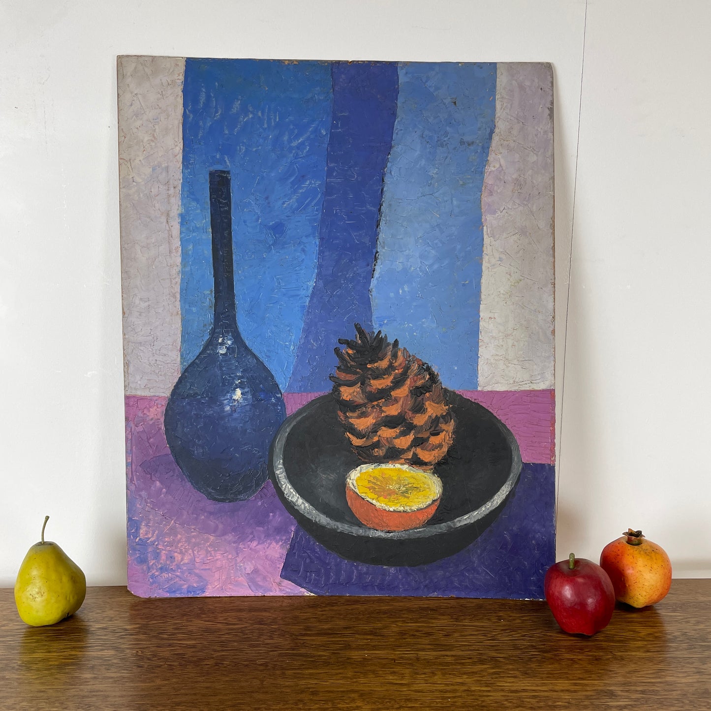 1960s OIL ON BOARD STILL LIFE PAINTING