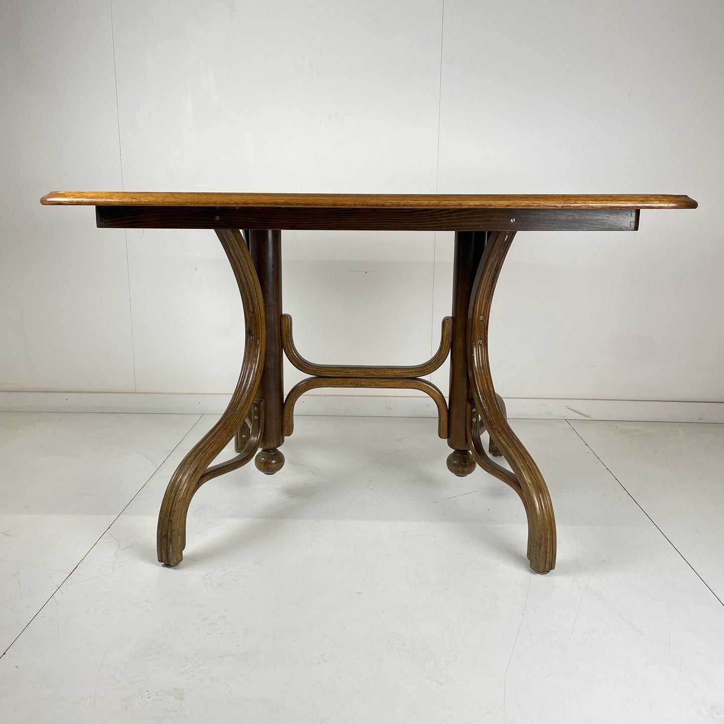 VINTAGE OAK & BENTWOOD DINING TABLE