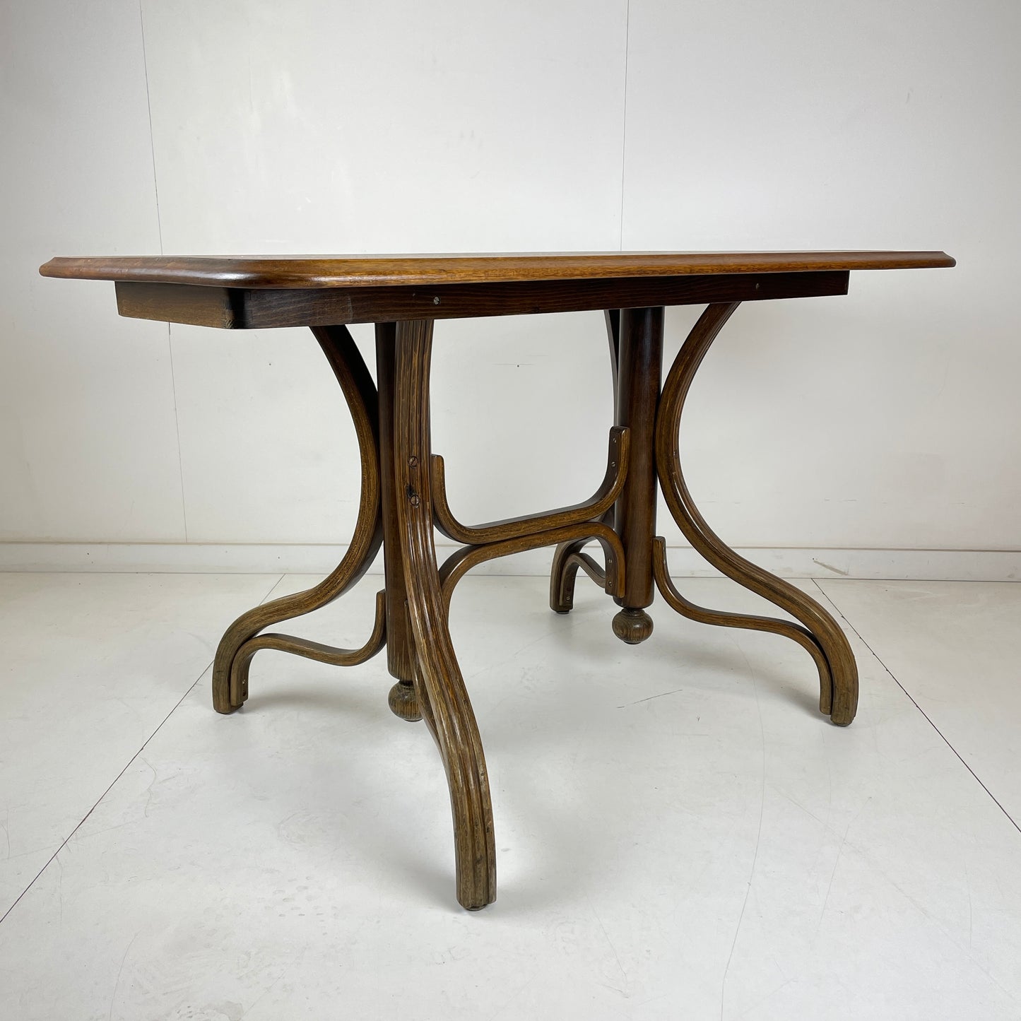 VINTAGE OAK & BENTWOOD DINING TABLE
