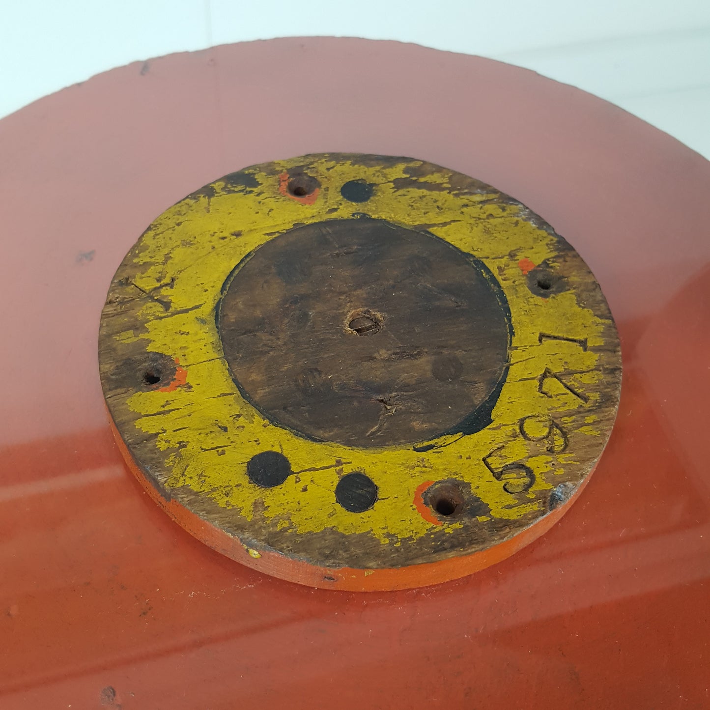 BESPOKE FOUNDRY WHEEL GLASS TOPPED COFFEE TABLE