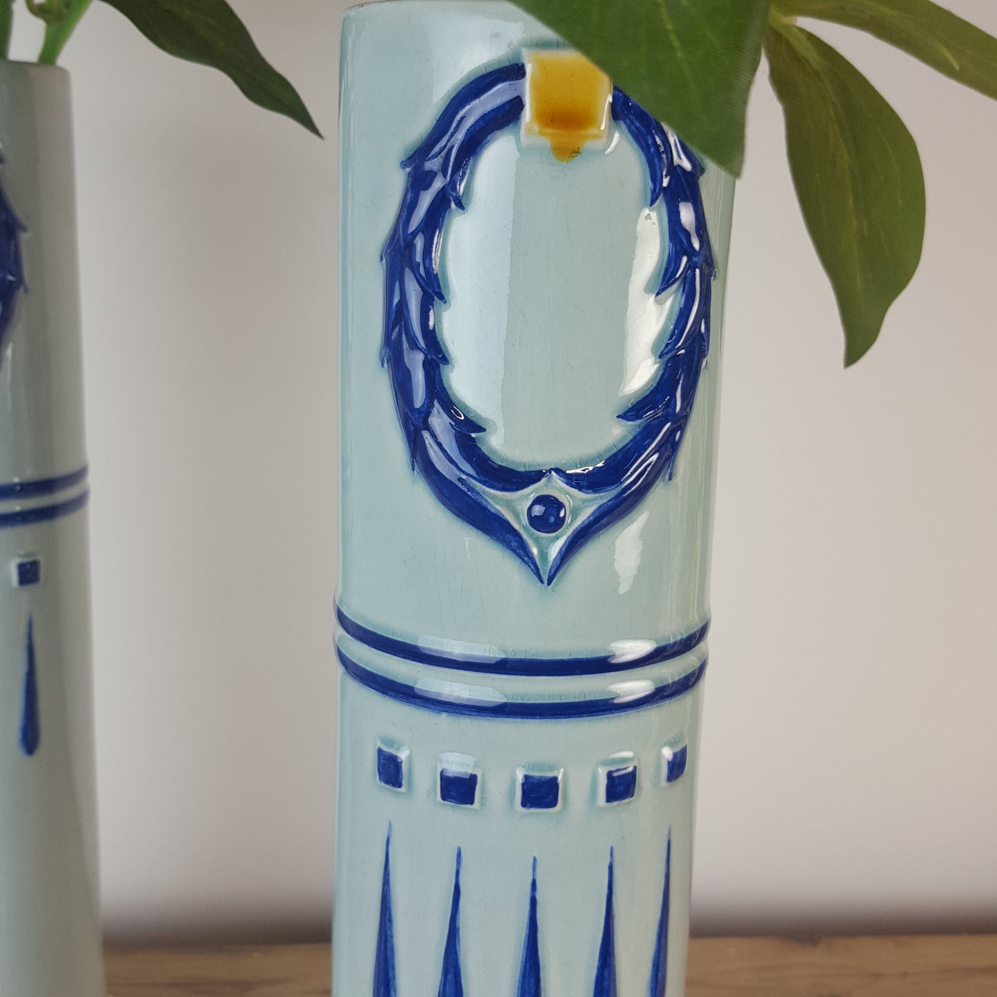 TWIN VASE & JARDINIERE PLANTER GARNITURE SET CIRCA 1900S