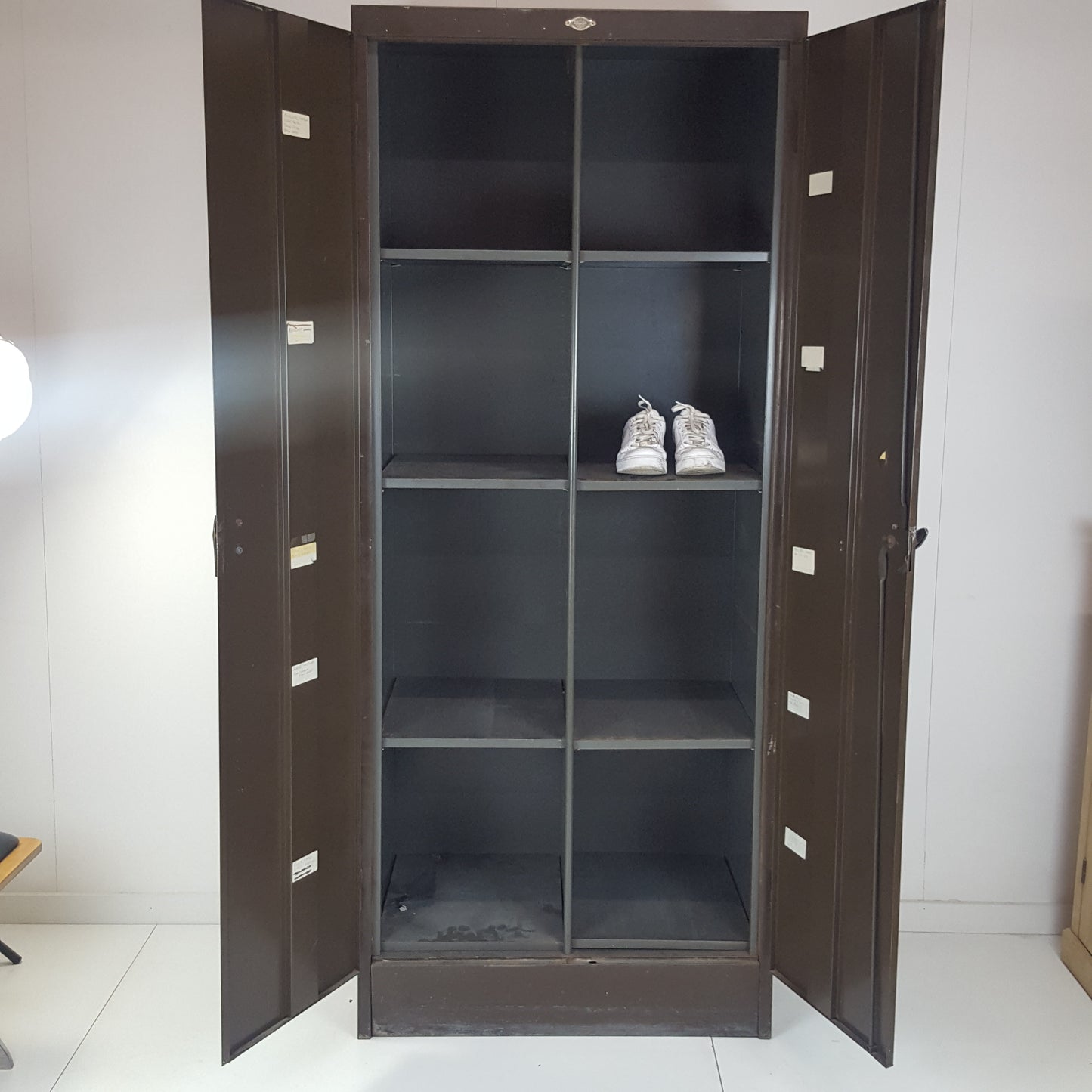 HUGE ART METAL 6FT 5" DOUBLE DOOR METAL  CABINET