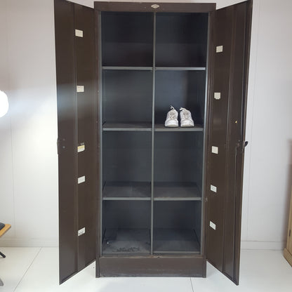 HUGE ART METAL 6FT 5" DOUBLE DOOR METAL  CABINET