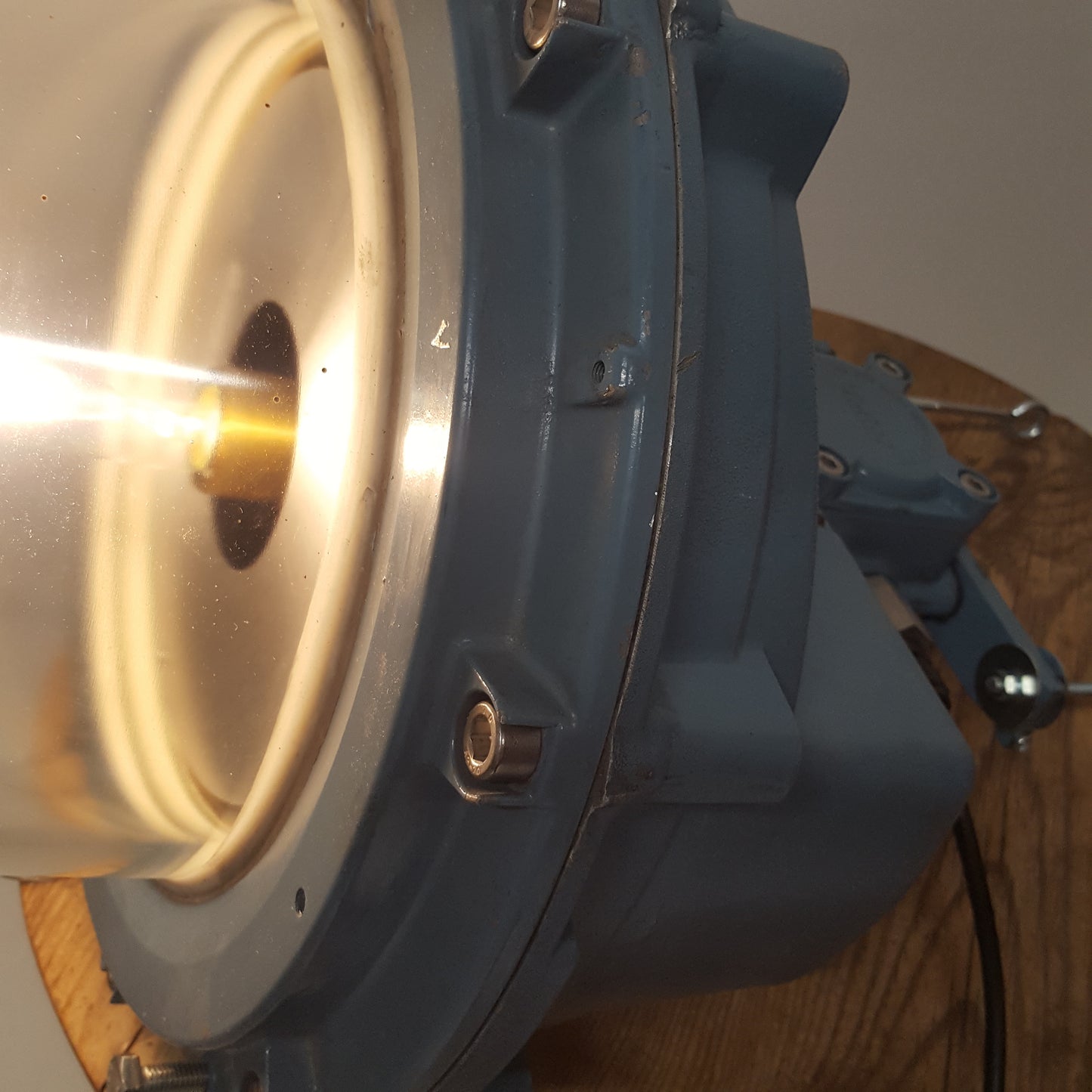 LARGE 1950S VICTOR EXPLOSION PROOF PENDANT LIGHT