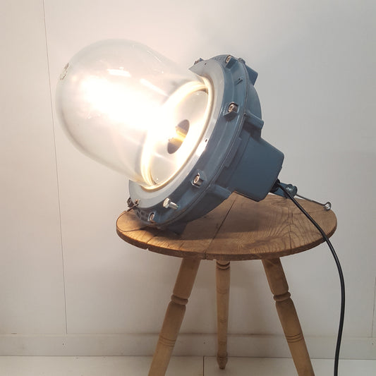 LARGE 1950S VICTOR EXPLOSION PROOF PENDANT LIGHT