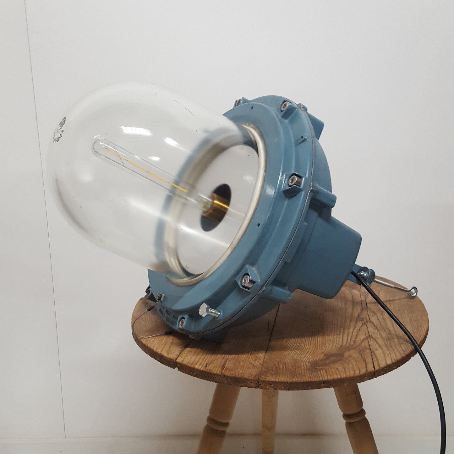 LARGE 1950S VICTOR EXPLOSION PROOF PENDANT LIGHT