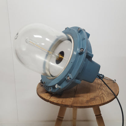 LARGE 1950S VICTOR EXPLOSION PROOF PENDANT LIGHT