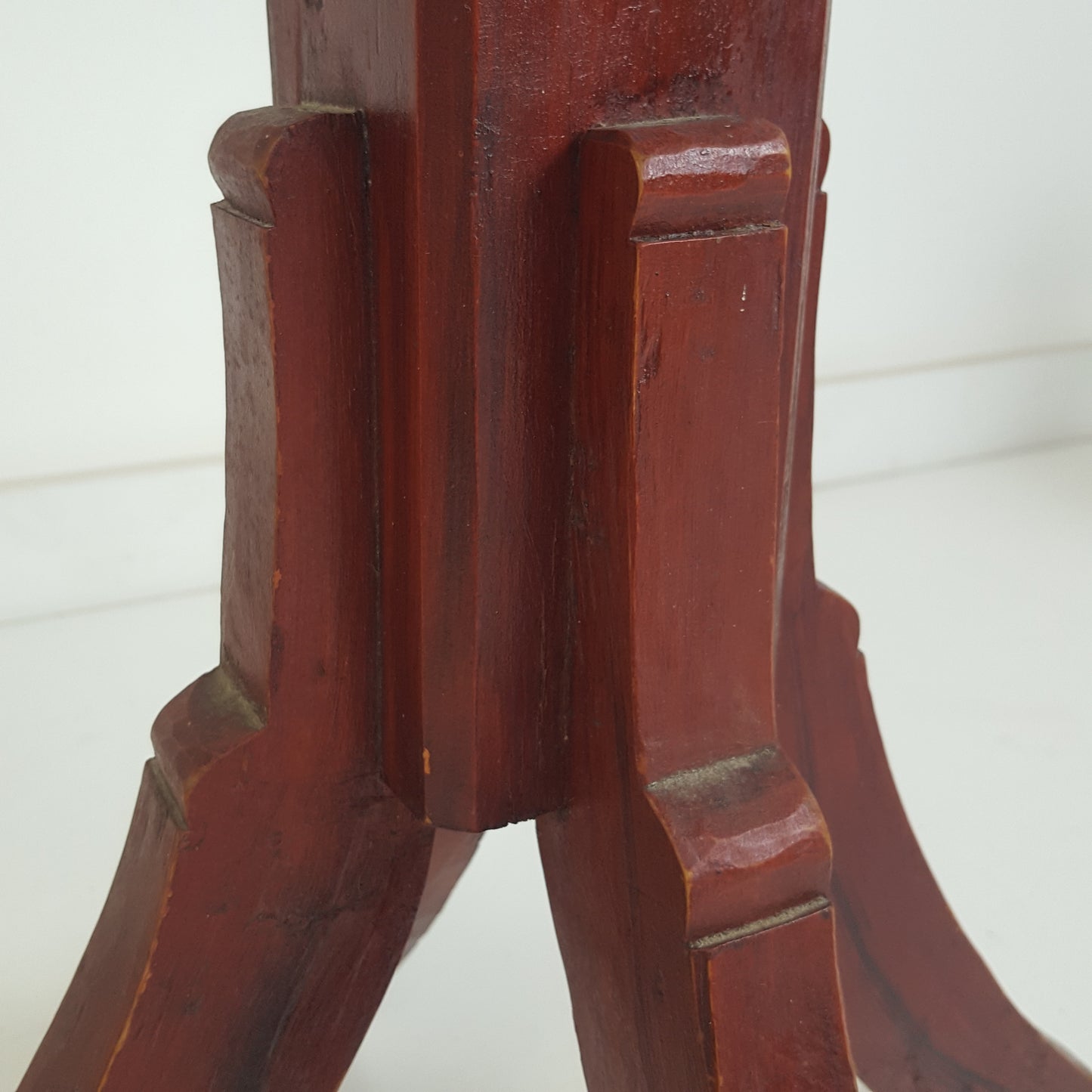ANTIQUE PRIMITIVE DARK RED SWEDISH TAVERN TABLE CIRCA 1850s