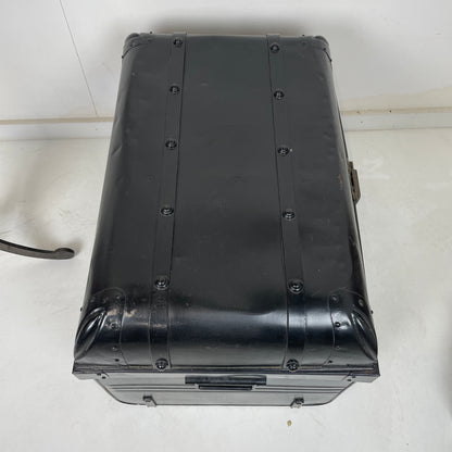 VINTAGE METAL TRUNK STORAGE BOX